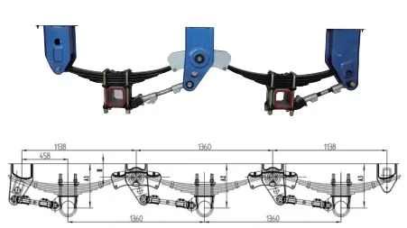 

TLF American Type Suspension Series Trailer Axle Suspension Spring Mechanical Trailer Accessories