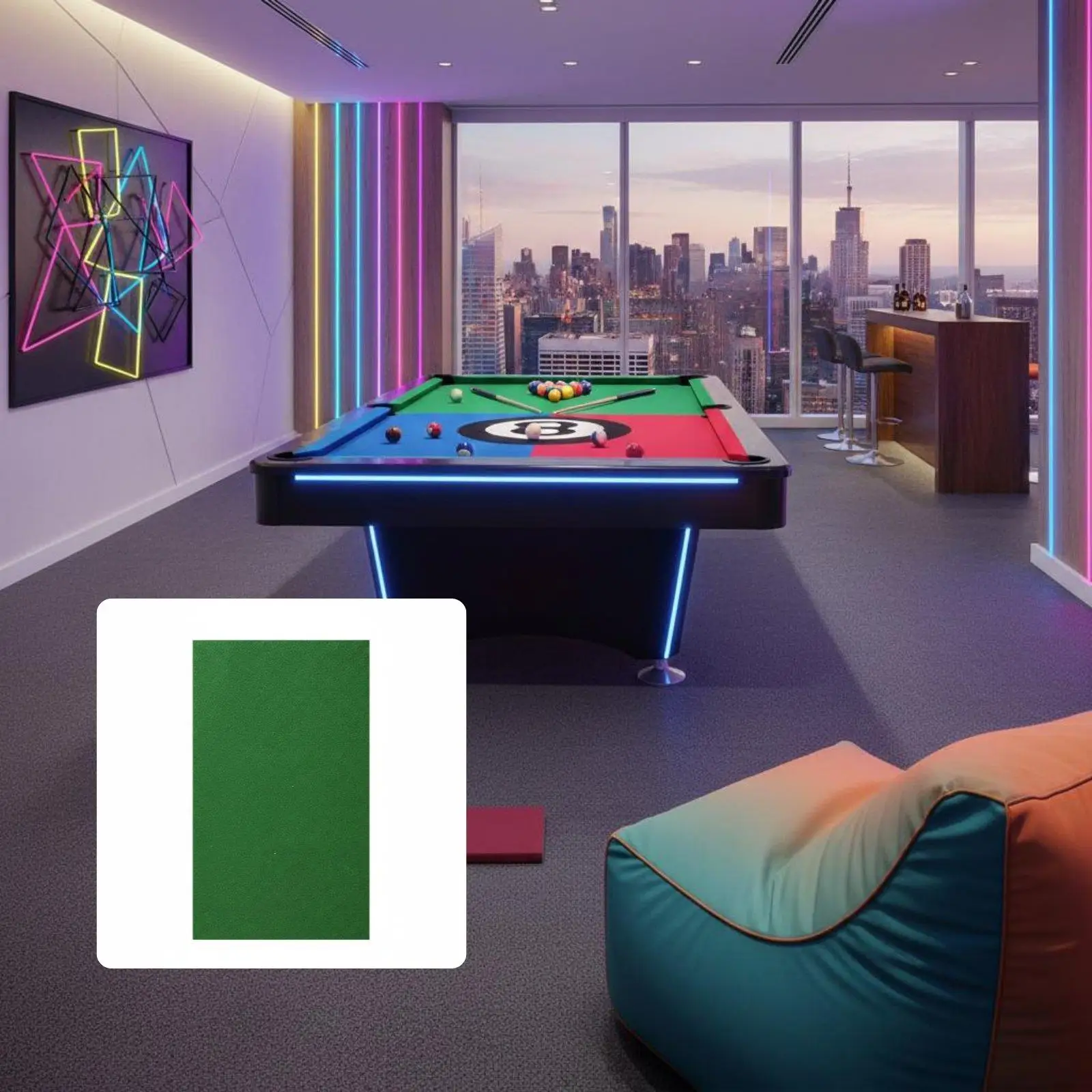 Professional Billiard Felt Cover Consistent Roll Replacement Cloth for Game Table Felt for Home Billiards