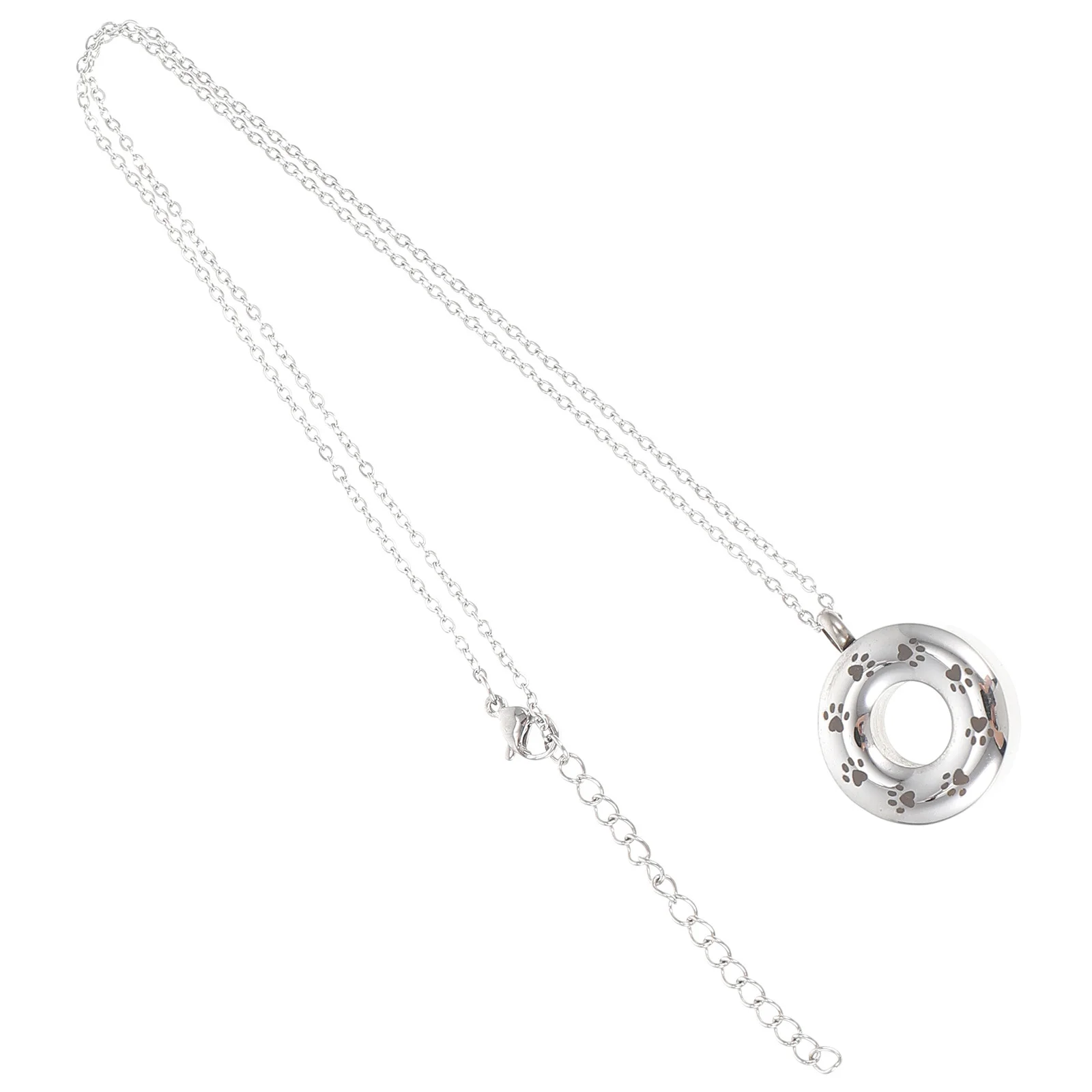 

Paw Pendant Pet Urn Necklace Titanium Steel Hanging Ashes Pot Cremation Jewelry Pet Bone Ash Holder Memorial Keepsake