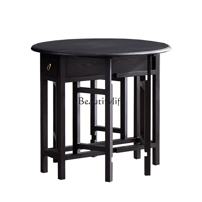 

ls 42ls 42New Chinese tea table and chair combination solid wood dry brewing tea table balcony coffee table telescopic