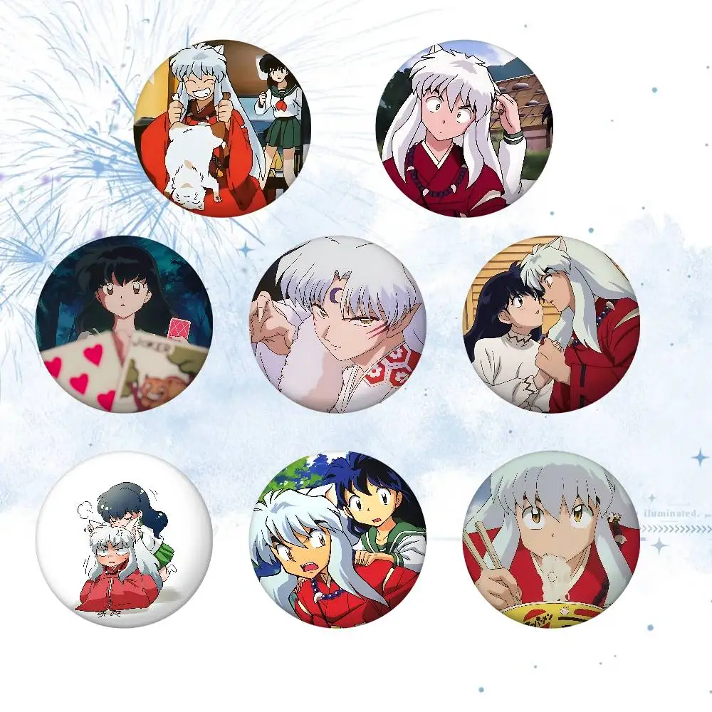 Anime I-Inuyasha-S Hot Brooches On Backpack Decoration Round Enamel Pins For Jewelry Gifts Bag Accessorys