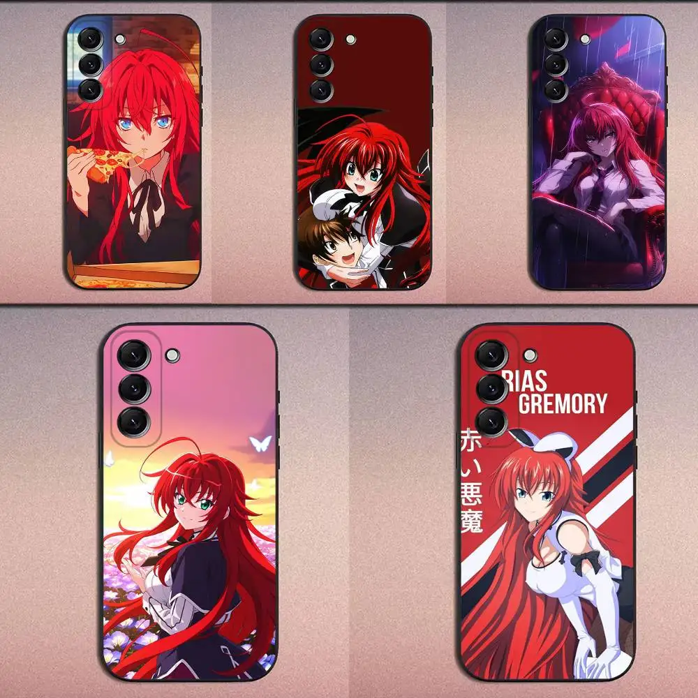 

High School R-Rias Gremory Phone Case For Samsung Galaxy A20,A21s,A22,A31,A32,A52,A53,A72,73,A80 Soft Black Cover