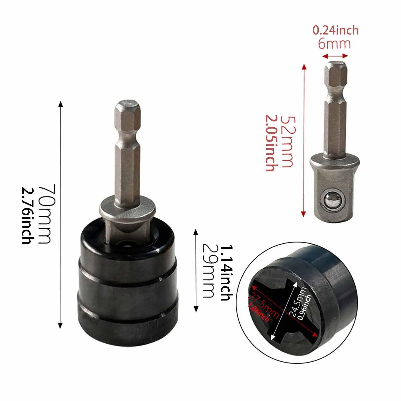Gniazdo do podnośnika profesjonalne, łatwe w montażu, do wymiany opon, do wiertarki ręcznej, klucza udarowego elektrycznego, podnośnika samochodowego, przyczepy kempingowej