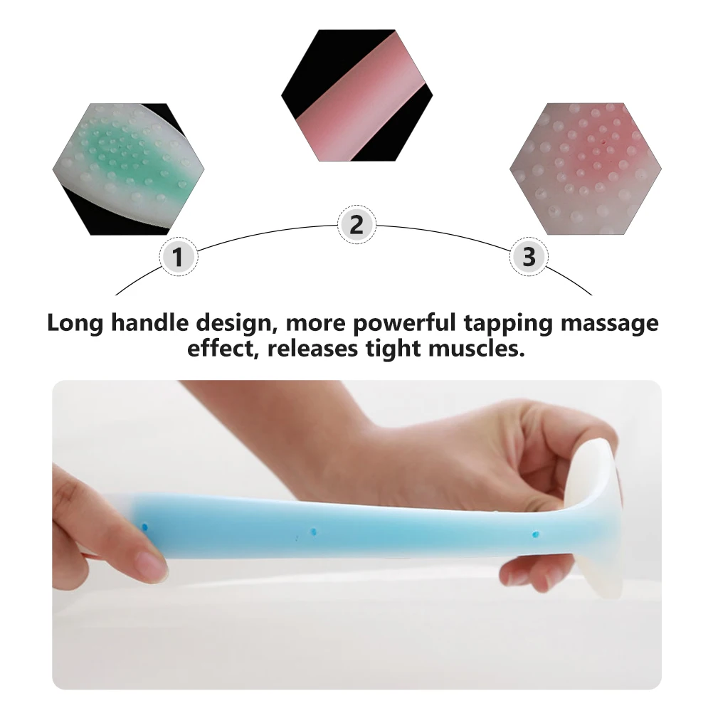 

2Pcs Silicone Pat Body Care Tool Lightweight Portable Back Massager Shoulder Neck Leg Foot Muscle Soreness Relief Acupoint