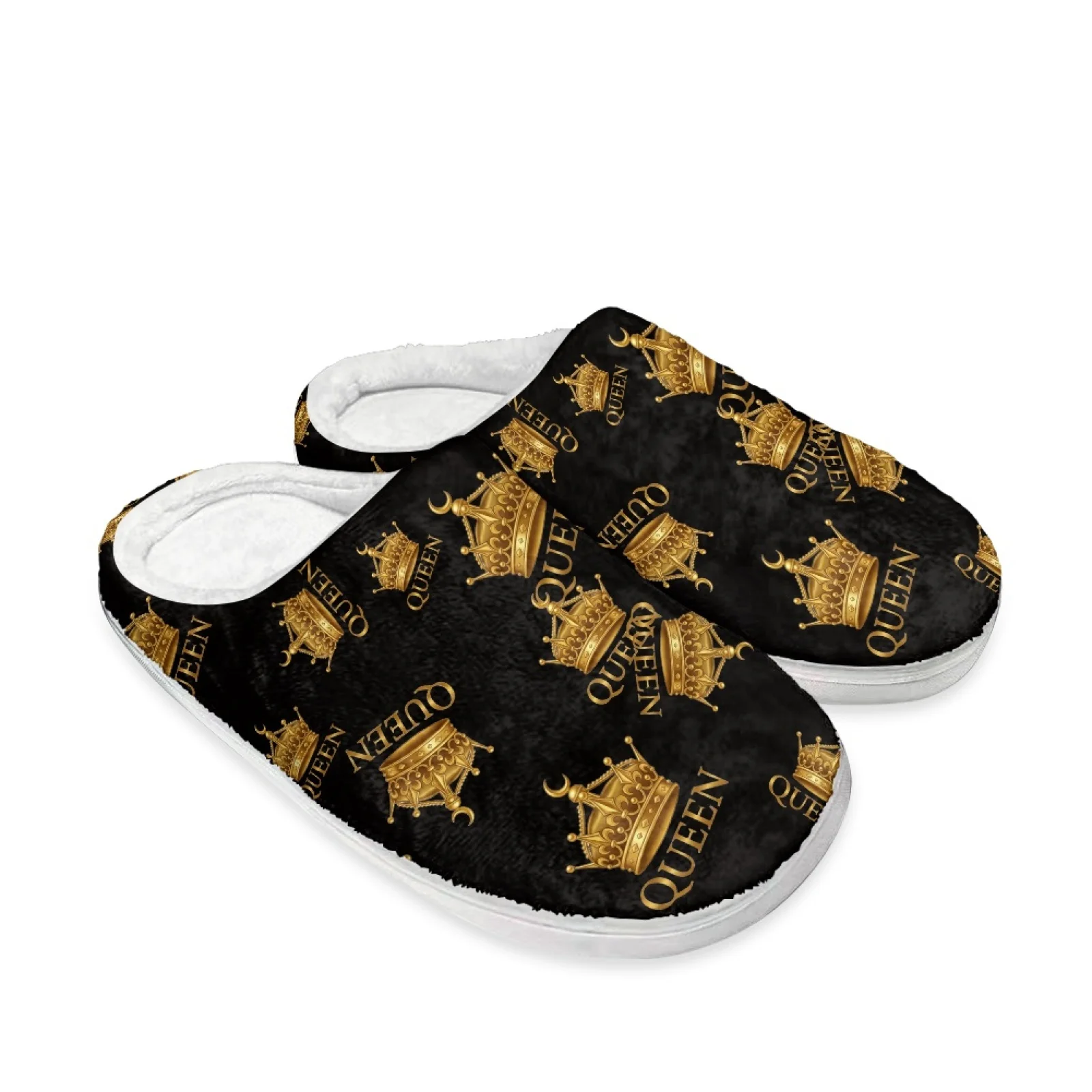 PENSTROLL Golden Queen Crown Print Nurses Home Shoes Comfortable House Shoes That Don't Rub Top Of Foot Indoor Slipper for Bath