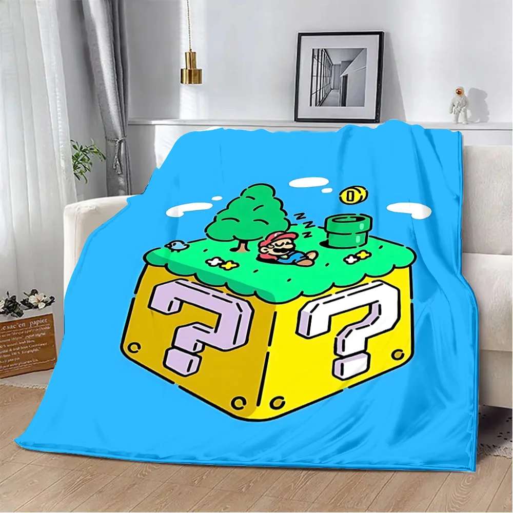 Game Super Printed Blanket Picnic Blankets Warm Blanket Soft and Comfortable M-Marios Bros Blanket Home Travel Birthday Gift