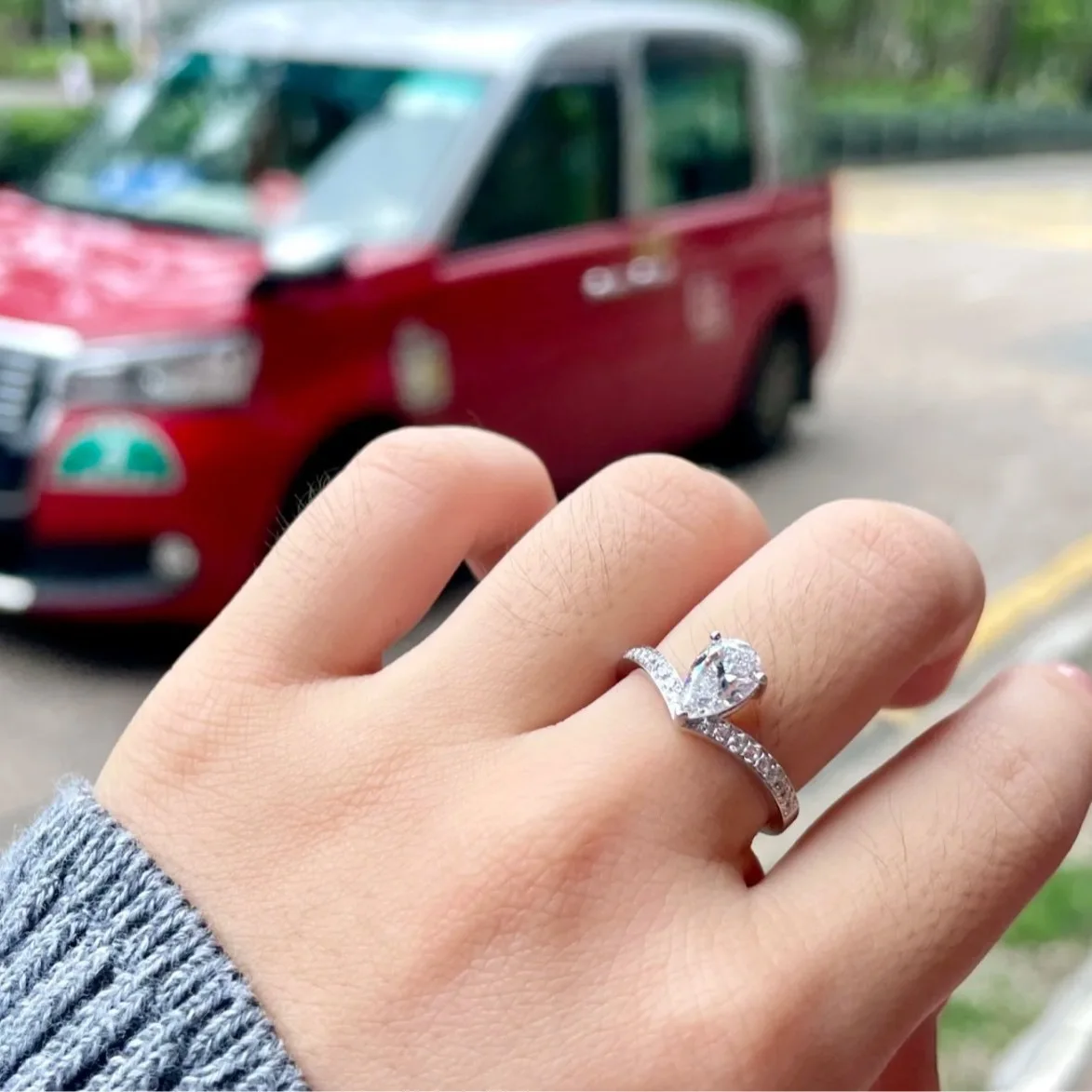 2025 New Trend Boutique Classic Hot Selling European Famous Brand Water Drop Shining Ring Women's Luxury Jewelry Gift