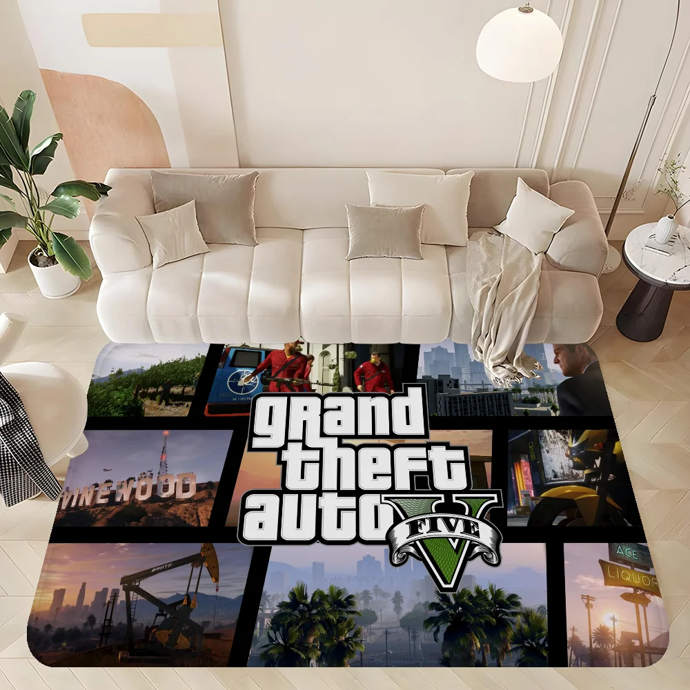 Grand Theft-Auto GTA-V Game Floor Carpet Kids Room Bedroom Decoration Balcony Anti-Slip Doormat Living Room Hotel Decor Mat