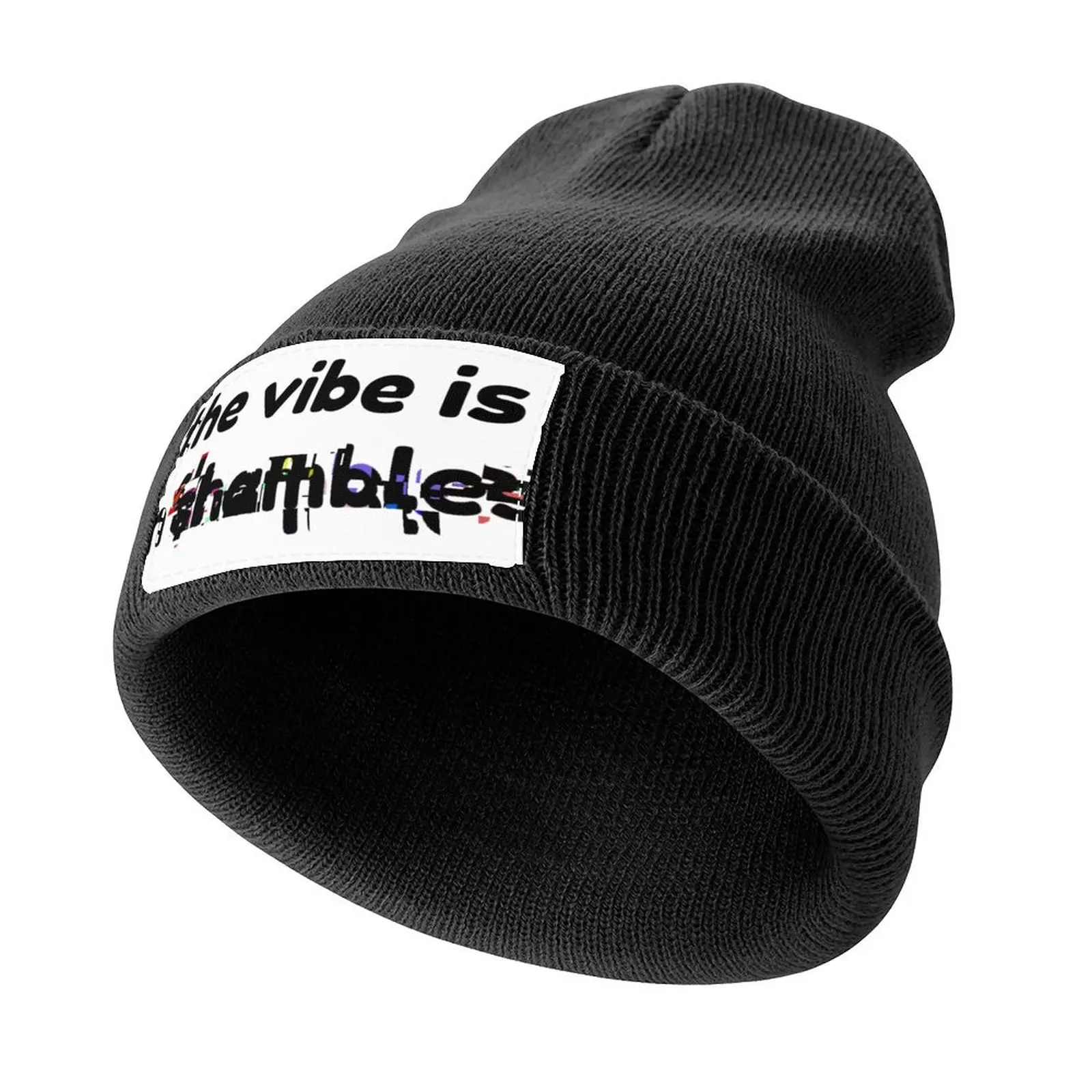 

the vibe is in shambles glitch Knitted Cap Wild Ball Hat Hat Man For The Sun Luxury Hat Woman Hats Men's