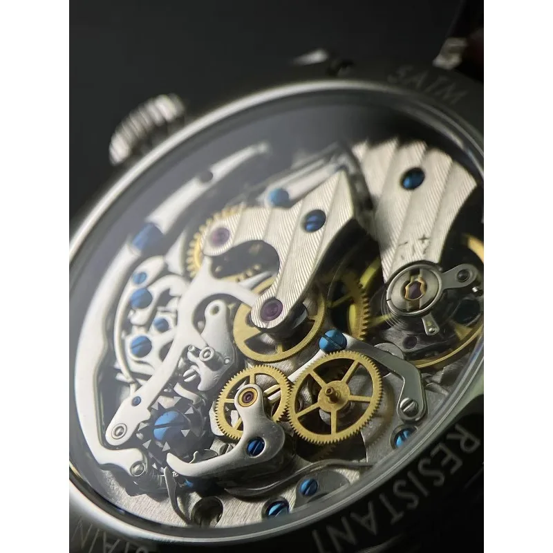 ستينغر مخصص باوهاوس دليل بسيط كرونوغراف فقاعة مرآة فينوس دليل آخر حركة خبز إبرة زرقاء