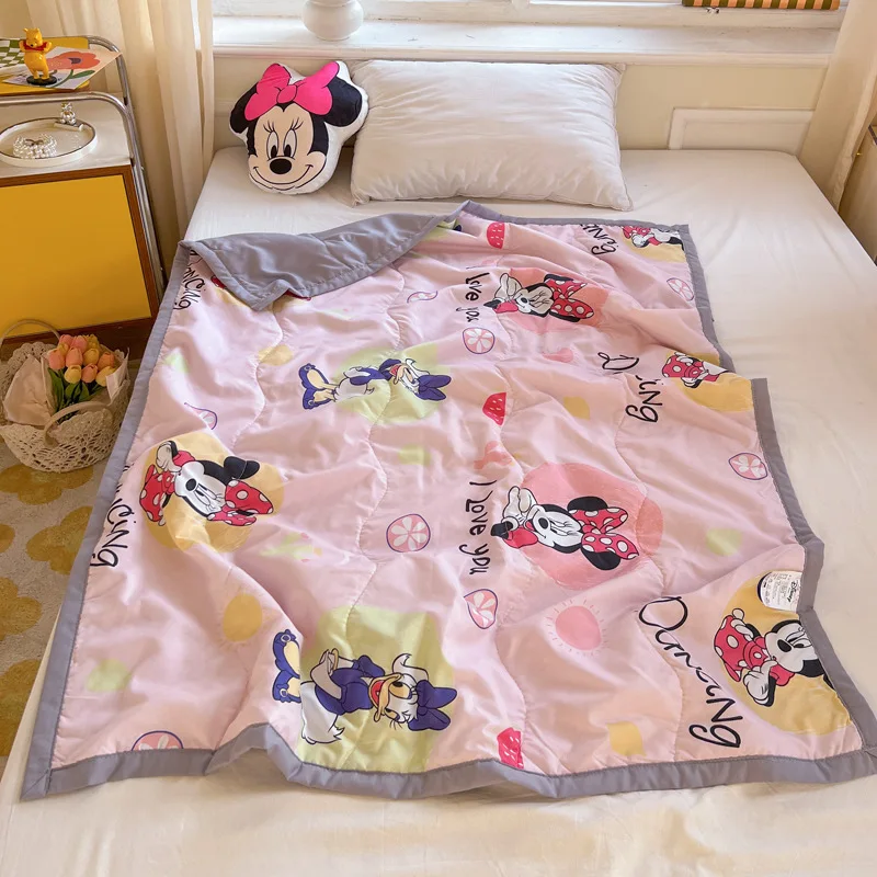 Cartoon Mickey Minnie Mouse Winnie Children\'s Summer Cool Cotton Thin Quilt Kindergarten Nap Core Student Air Conditioning Quilt