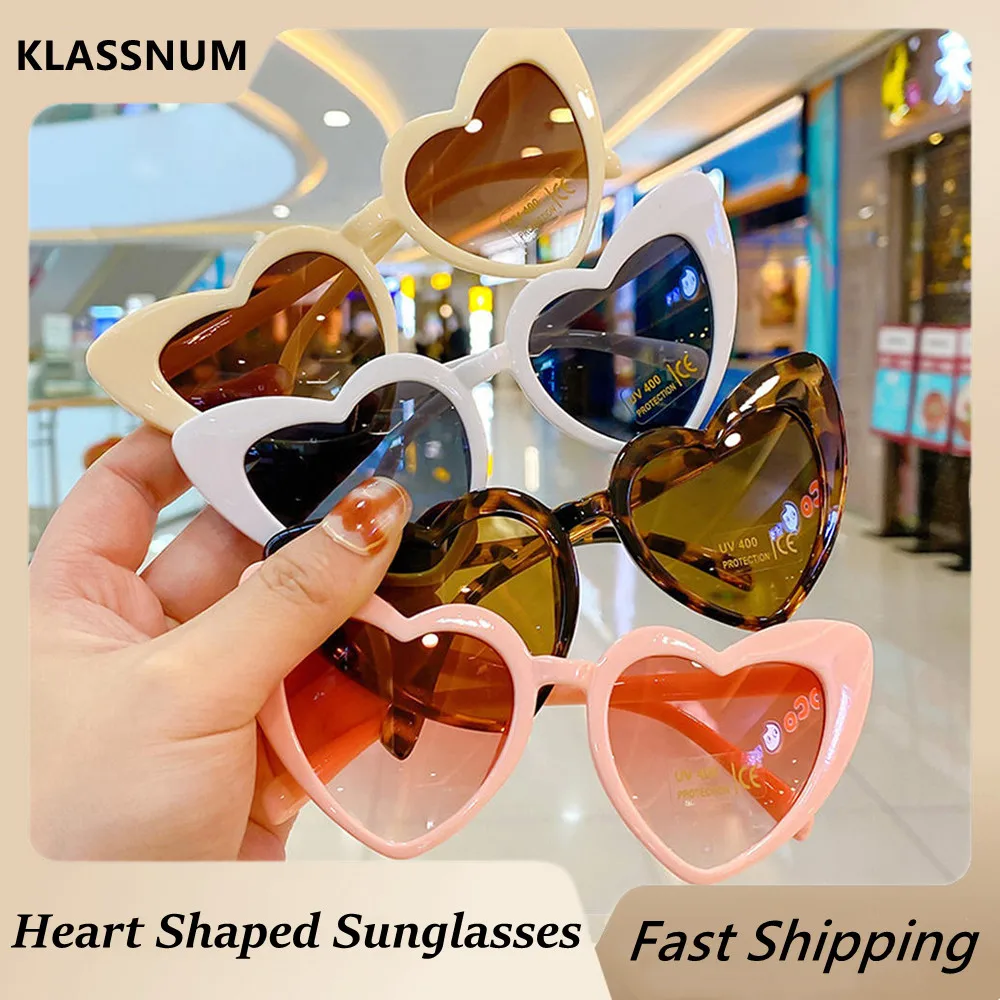 Girls Boys Kids Cute Colors Sunglasses Heart Outdoor Children Lovely Personality Street Shooting Sunglasses Classic Sunglasses