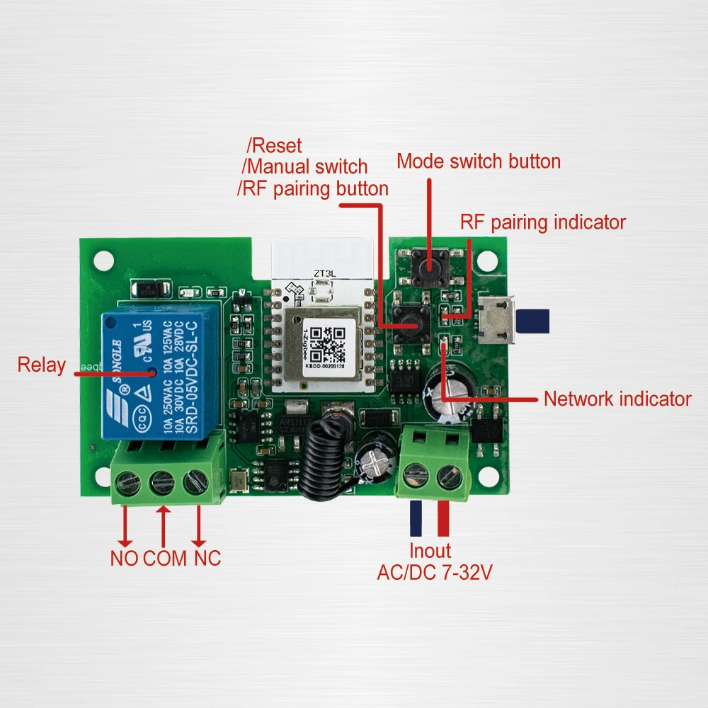 Imagem -05 - Zigbee-tuya Smart Home Automation Appliance Controller Módulo Switch para Portas de Garagem Luzes Motores Cortinas 1ch Ewelink