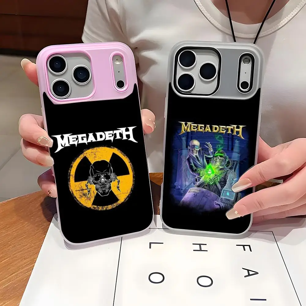 

M-MEGADETHs Rock Phone Case For iPhone 17 16 15 14 13 12 11 Pro Max Plus Mini Case Clear Jelly Shockproof Soft Cover