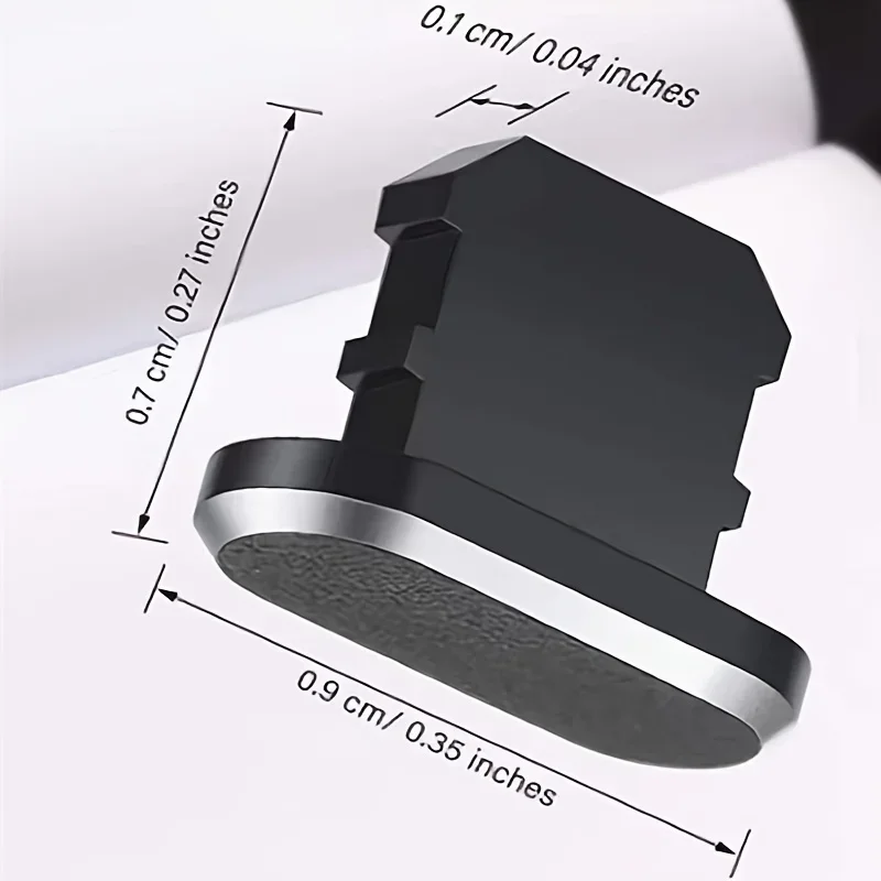1pc Colorful Metal Anti Dust Charger Dock Plug Stopper Cap Cover Charging Port  for iPhone 14 13 12  11/Xs/R/8/7 SE Metal Plug image 6