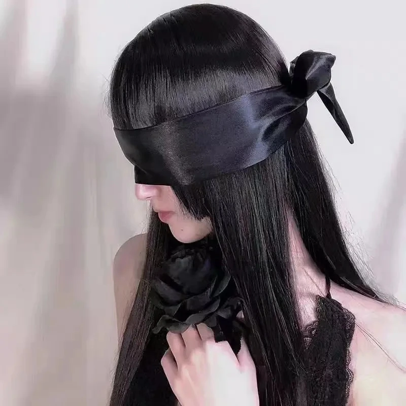 Oogmasker 섹스 게임 속박 볼와센 스펠 코펠 실크 리본 블라인드 폴드 여성 남성 코스프레, 스피엘고드 루크 소품 선물 서프라이즈