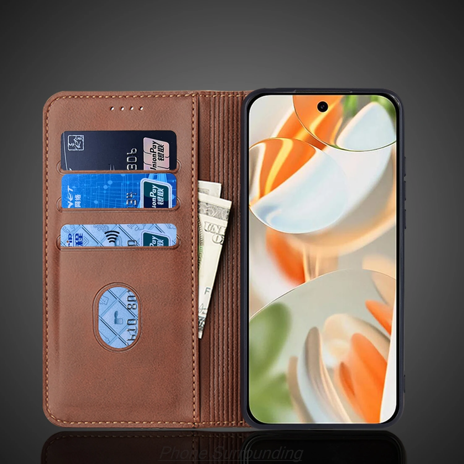 Leather Case for Google Pixel 9 Pro /Pixel 9Pro Card Holder Holster Magnetic Attraction Cover Wallet Flip Case Capa Fundas Coque