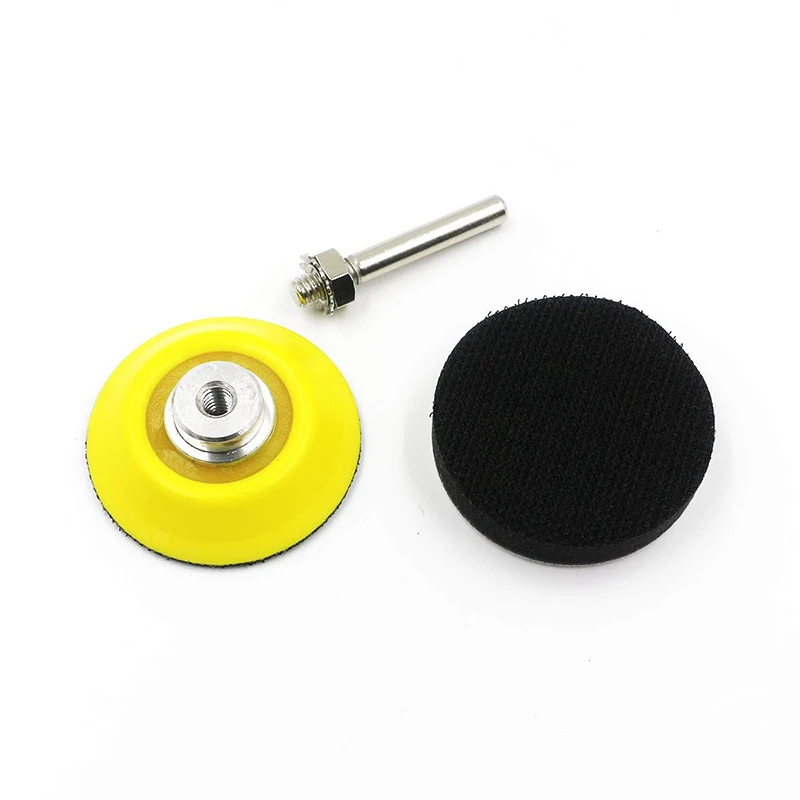 1Pc 2Inch 50mm Hook and Loop Sanding Pad 1/4 Inch Shank Drill Attachment Soft Foam Buffer Backing Pad for Sanding Discs