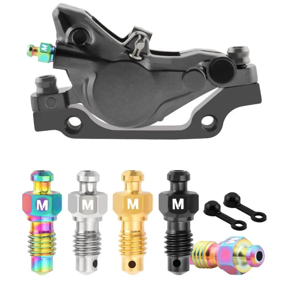 Titanium Alloy Disc Brake Exhaust Bolts Dust Cap LightWeight Oiling and Bleed Screw M6 Bike Bolts Oil Filling Vent Screw