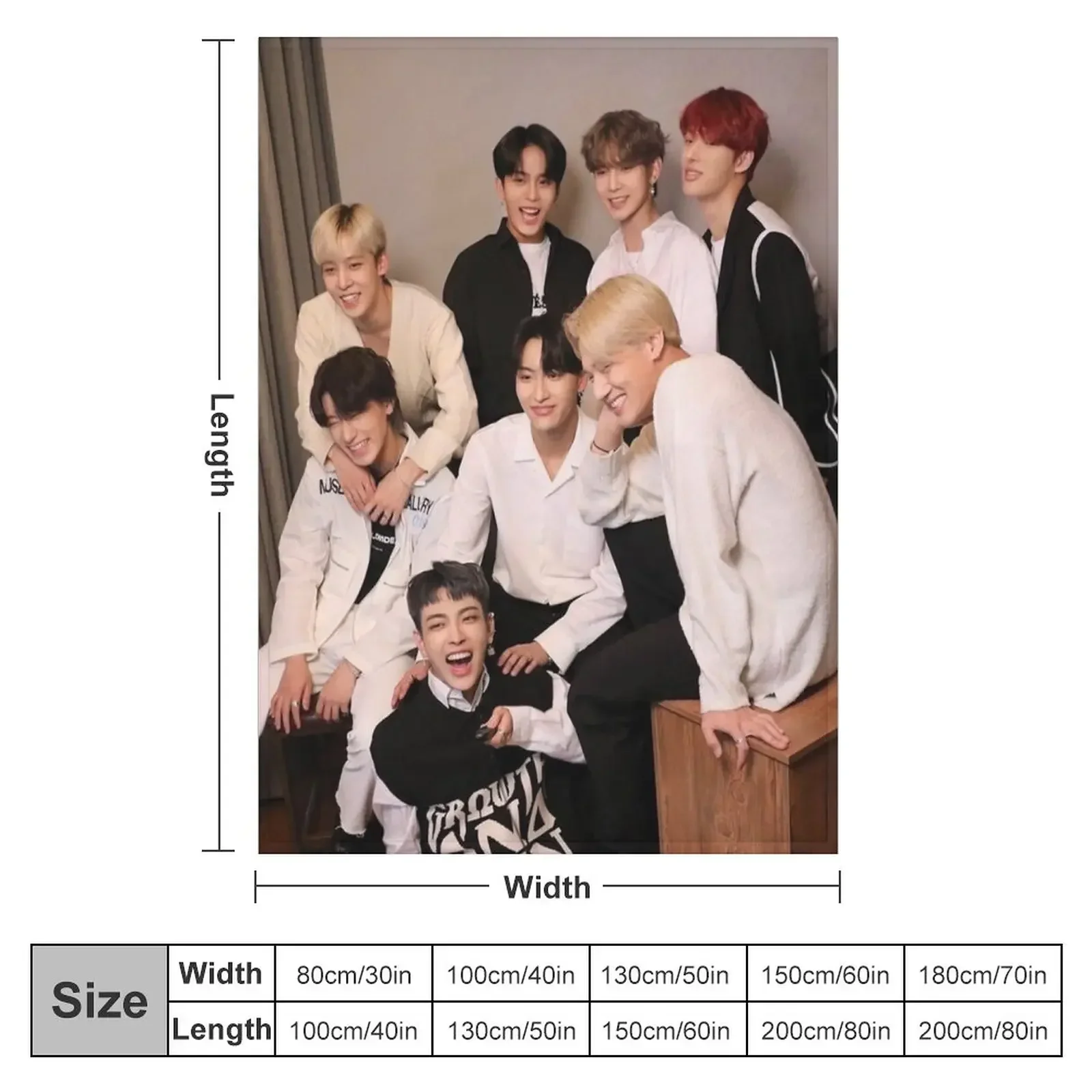 ateez anniversary Throw Blanket Luxury Brand Furrys Soft Plaid Fashion Sofas Blankets