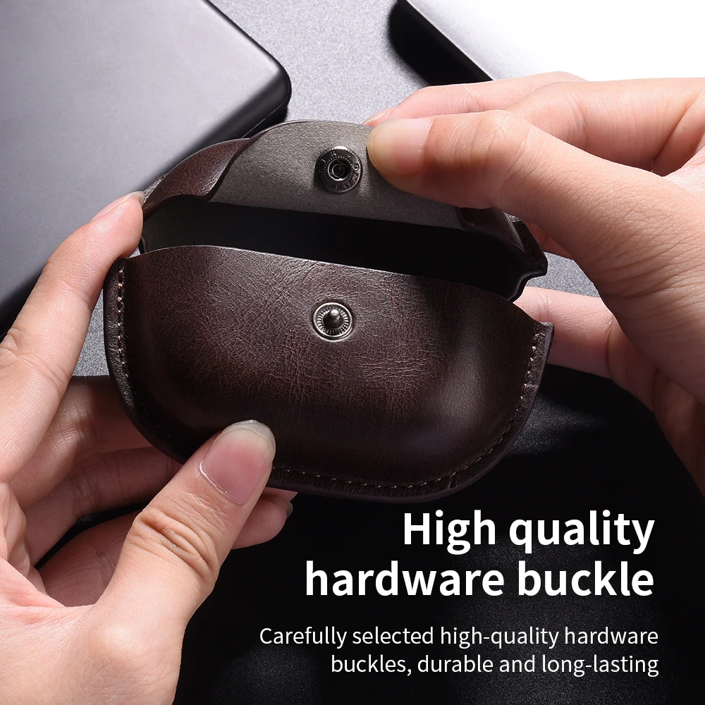 Leather Case for Beats Powerbeats Pro 2 Wireless Earphone Cover Headset Shell Headphone Cover PU Leather Covers for With Hook