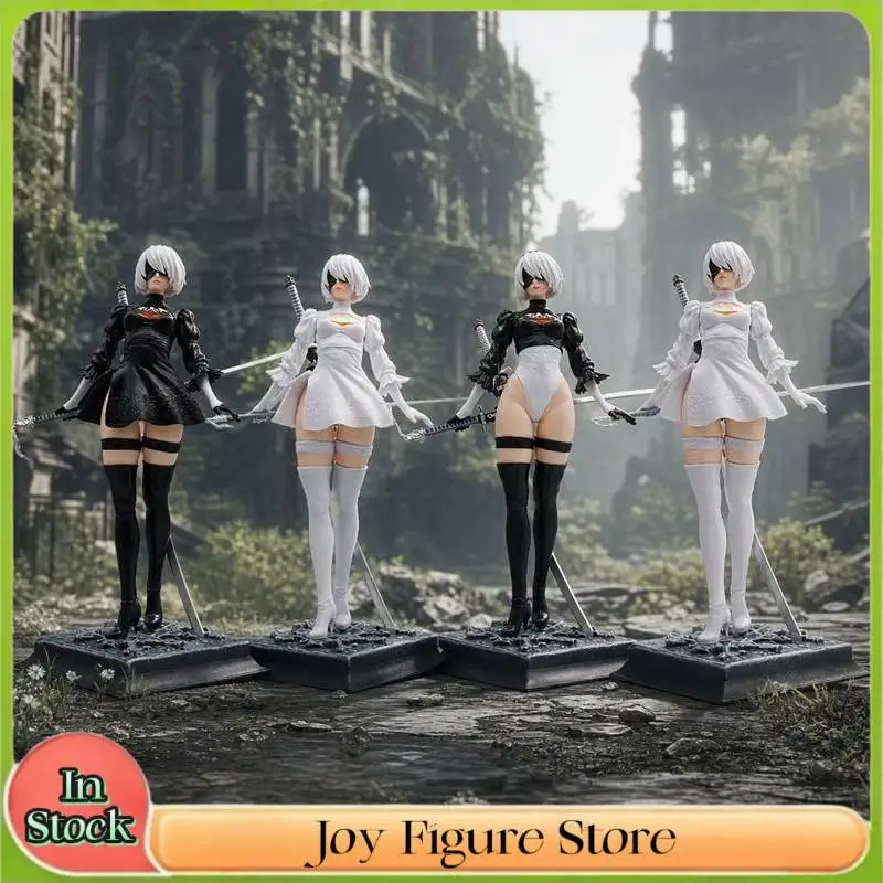 New In Nier Automata 2b Anime Girl Gk Figure Sculpture High Slit Battle Suit Collectible Statue Desktop Decoration Toys Gift