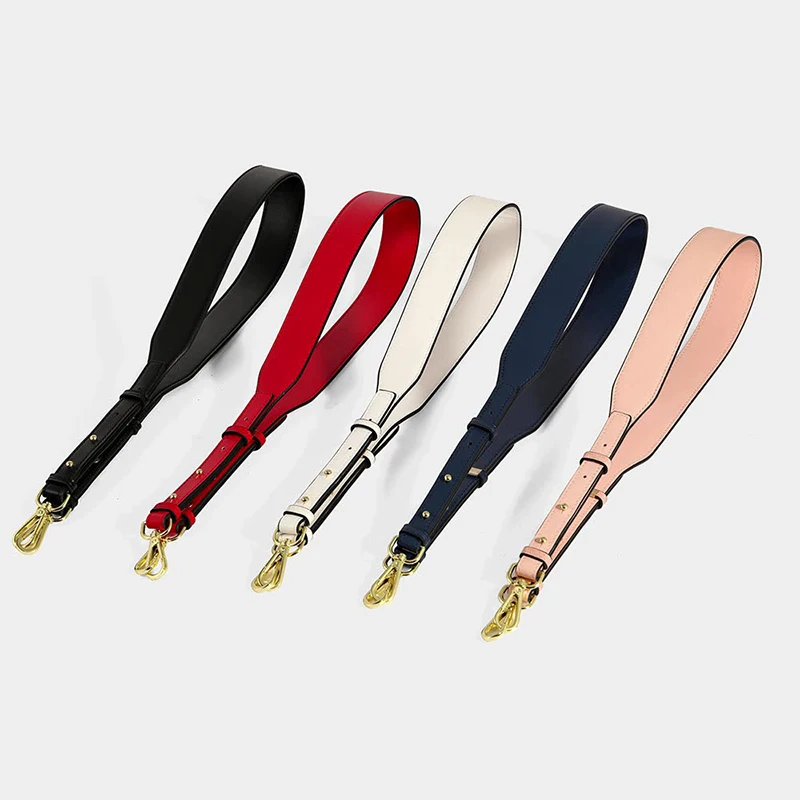 High Quality Genuine Leather Shoulder Bag Strap DIY Solid Color Cross Body Adjustable Bag Belt Replacement Strap Bag Accessories