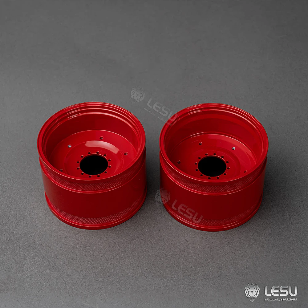 

Red Metal Front Rear Wheel Hub Spare Parts for Toys LESU 1/14 RC Hydraulic Tractor AOUE 1050 DIY Cars Vehicle Model