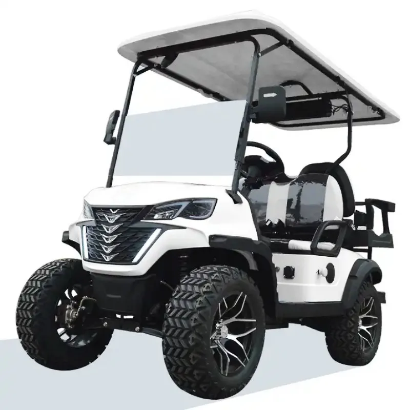 Electric Custom New Style Hunting Buggy Golf Car 60V Lithium Battery With Sound Bar Street Legal Golf Cart