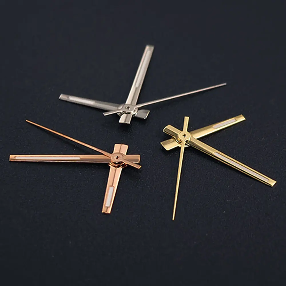 NH35 Watch Hands Needles Polished Rose Gold Silver Gold Aiguille High Quality Green Luminous Pointers for Seiko NH35 NH36 4R 7S