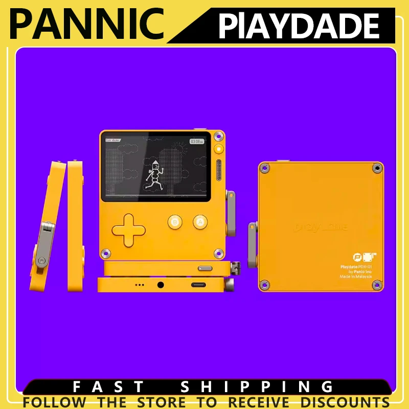 

Ручная консоль Panic Playdate, креативная рукоятка, черно-белая расширяемая портативная игровая консоль в стиле ретро, игровой контроллер для геймера