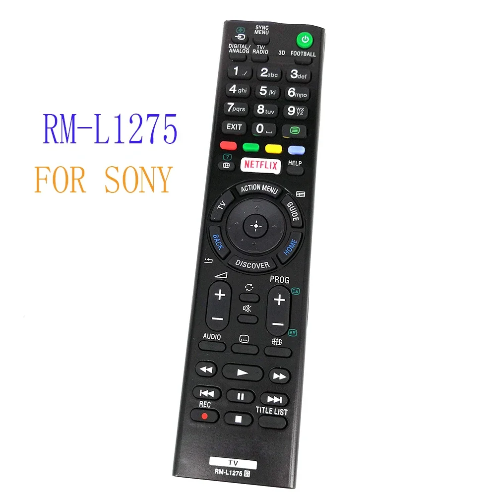 Uniwersalny większość telewizora Bravia RM-L1275 pilot zdalnego sterowania dla Sony TV Netflix RMT-TX100D RMT-TX100E RMT-TX102D KDL-43W808C