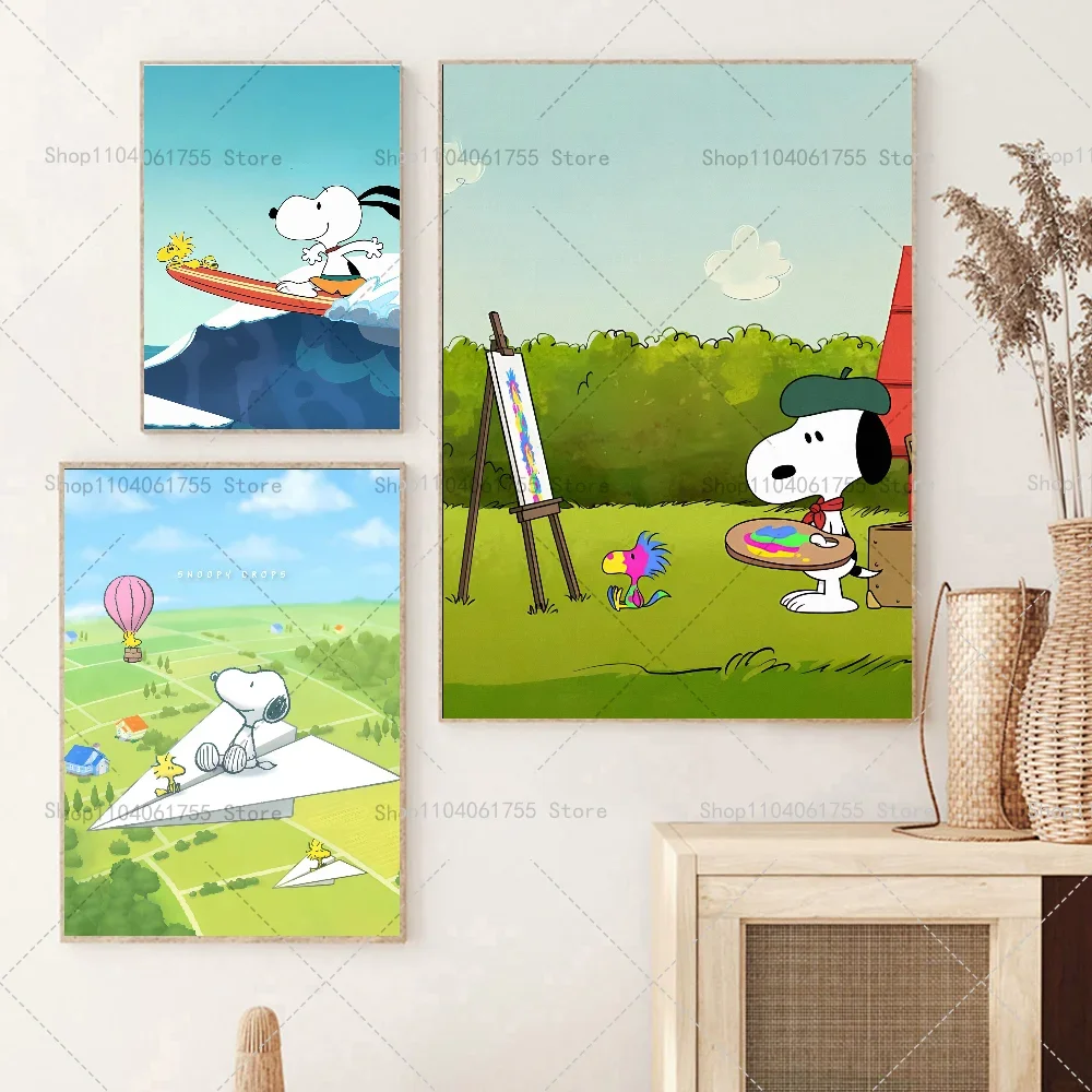 ملصق MINISO S-Snoopy ، فن ذاتي اللصق ، ملصق ورقي مقاوم للماء ، ديكور حائط ، قهوة ، منزل ، بار ، غرفة #2