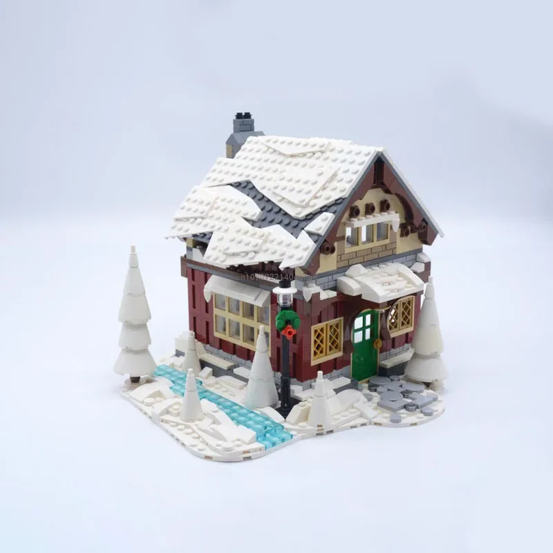 New Modular Winter Village Gingerbread House Moc Building Blocks Bricks Set Toys for Kids Christmas Gifts 10267 10293