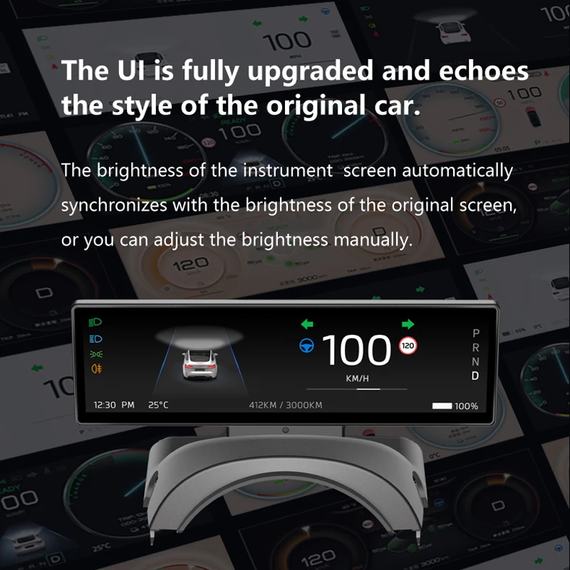 Novozopai T12 Pro 8.8 pollici Linux OS Schermo del cruscotto automobilistico per Tesla Model Y/3/Y Highland Wireless Carplay/Android auto