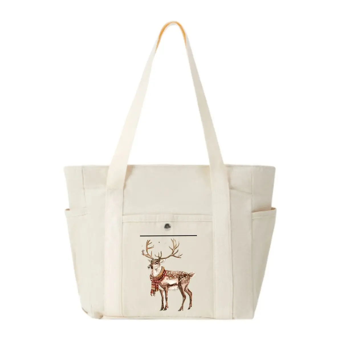 

Festive Deer Seasonal Art Women's Fashion Shoulder Bag Class Large Capacity Student Tote Bag