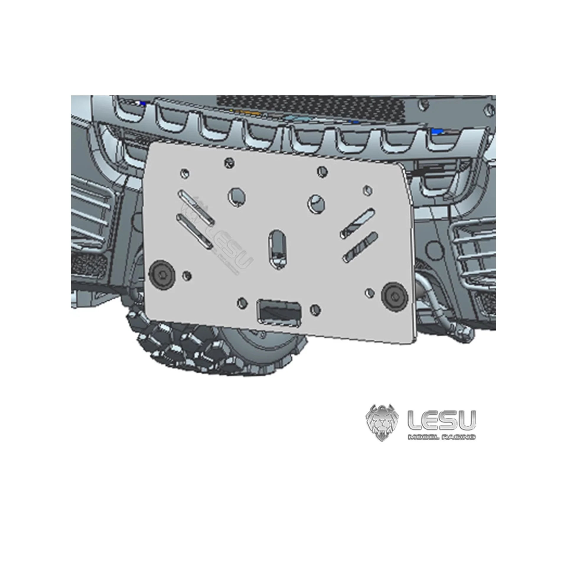 LESU Teile Metall-Fronthalterungen für Hydraulische Stützbeine 1/14 DIY RC Roll-on Roll-off Muldenkipper 3363 3348 TGS Kranwagenmodell – Detail 8
