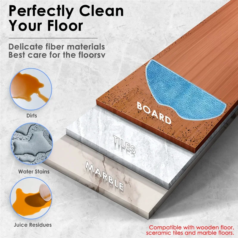 17 pçs kit de acessórios para botslab s8 plus aspirador acessórios rolo escova lateral filtro mop panos saco pó-A77G