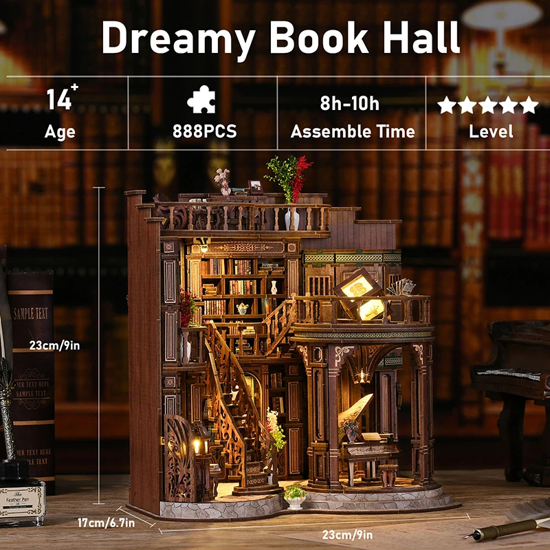 aw02-003-diy-wooden-craft-kit-dreamy-cottage-bookcase-model-house-cross-border-creative-gift