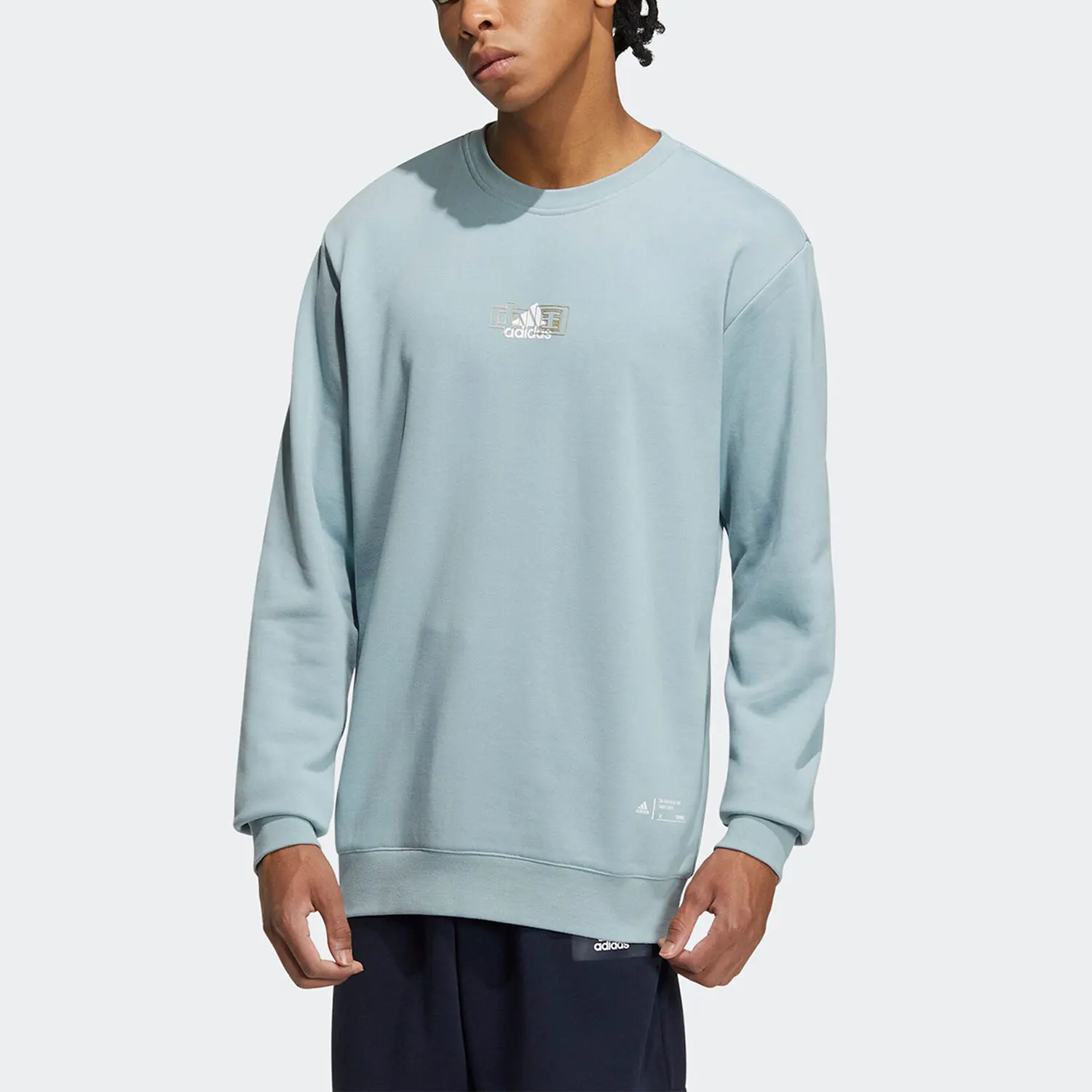 

Adidas подлинная зимняя новая мужская и женская спортивная повседневная толстовка с круглым вырезом IB2754