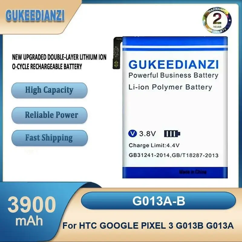 

G013A-B 3900mAh High Capacity Mobile Phone Battery For HTC GOOGLE PIXEL 3 G013B G013A