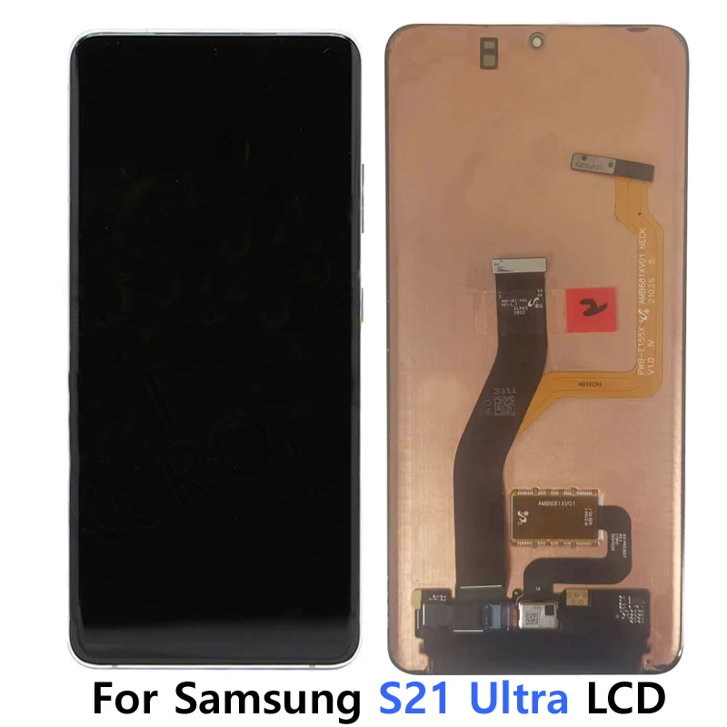 LCD Display For Samsung Galaxy S21 Ultra Display 5G G998 G998U LCD Touch Screen Digitizer For Samsung S21u LCD Repair Parts