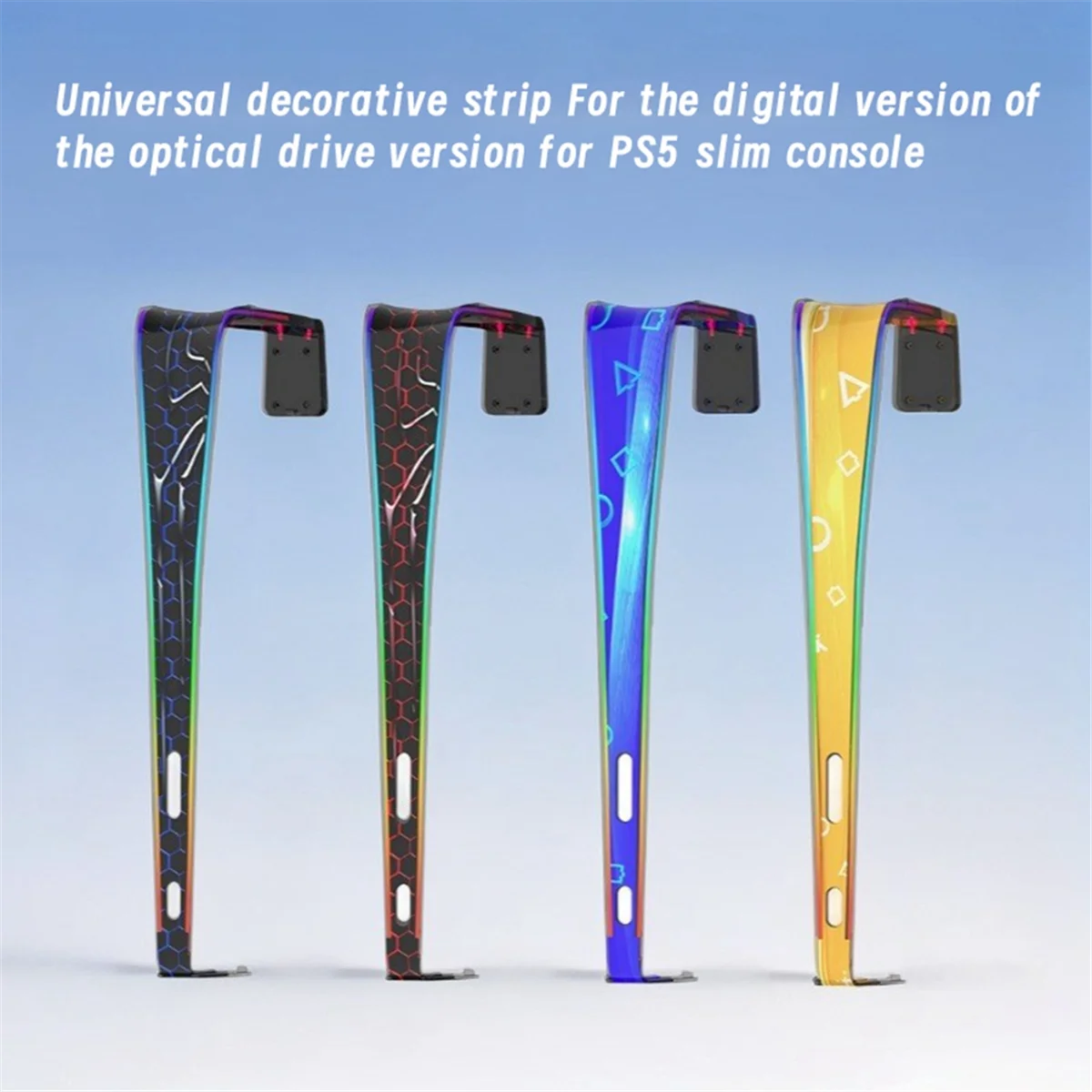 Copertura antipolvere per console di gioco IPEGA per versioni digitali e dischi PS5 Slim con 9 effetti di luce RGB, A