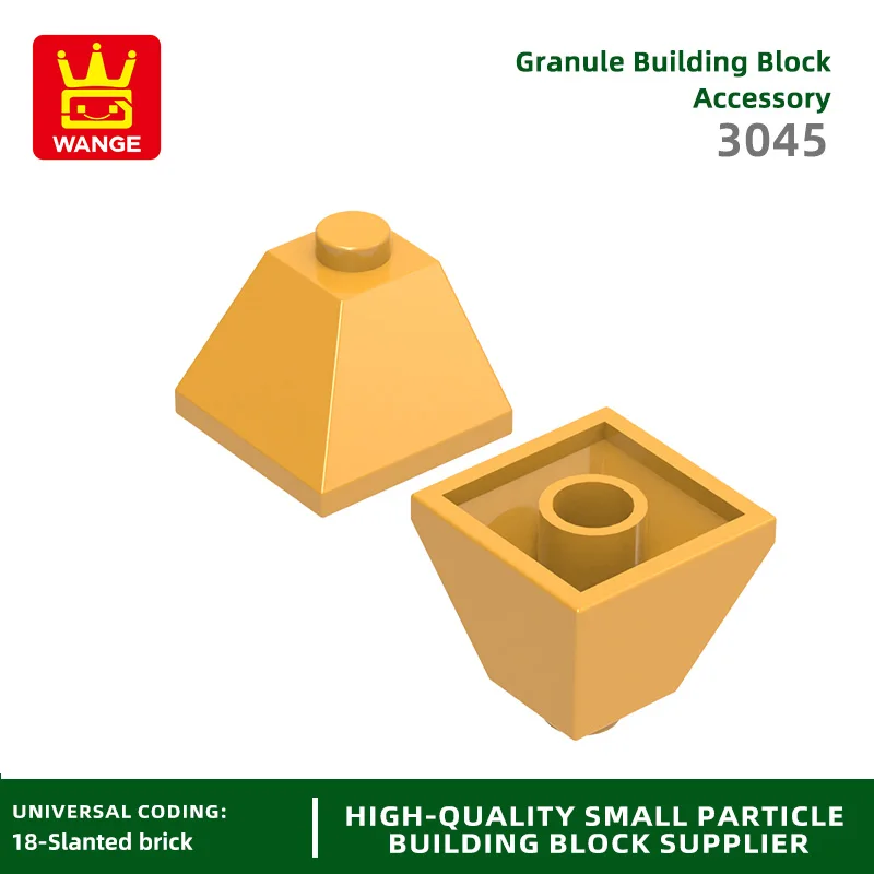 Wange 80Pcs/Lot 3045 Corner Slope Building Block Moc House Accessories Compatible with Brick DIY Children Toys Assembly Gift Box
