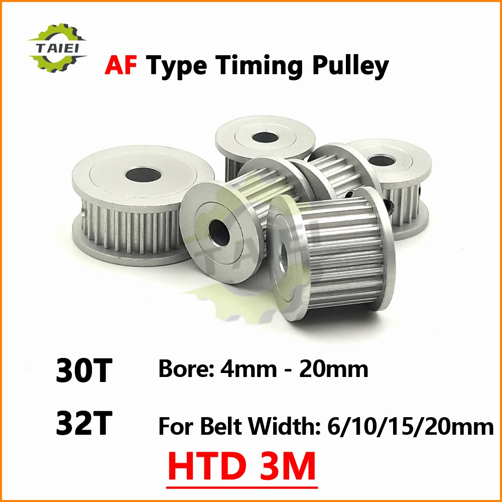 

HTD 3M Synchronous Pulley 30T 32 Teeth Bore 4mm-20mm For Belt Width 6/10/15/20mm 3M Timing Wheel HTD3M Pulley With Keyway Gear