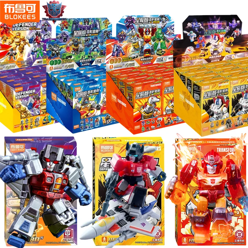 BLOKEES Transformers DIY juguete ONE Optimus Prime Megatron Hot Rod Shockwave Skywarp Grimlock Soundwave figura de acción G1 modelo Anime
