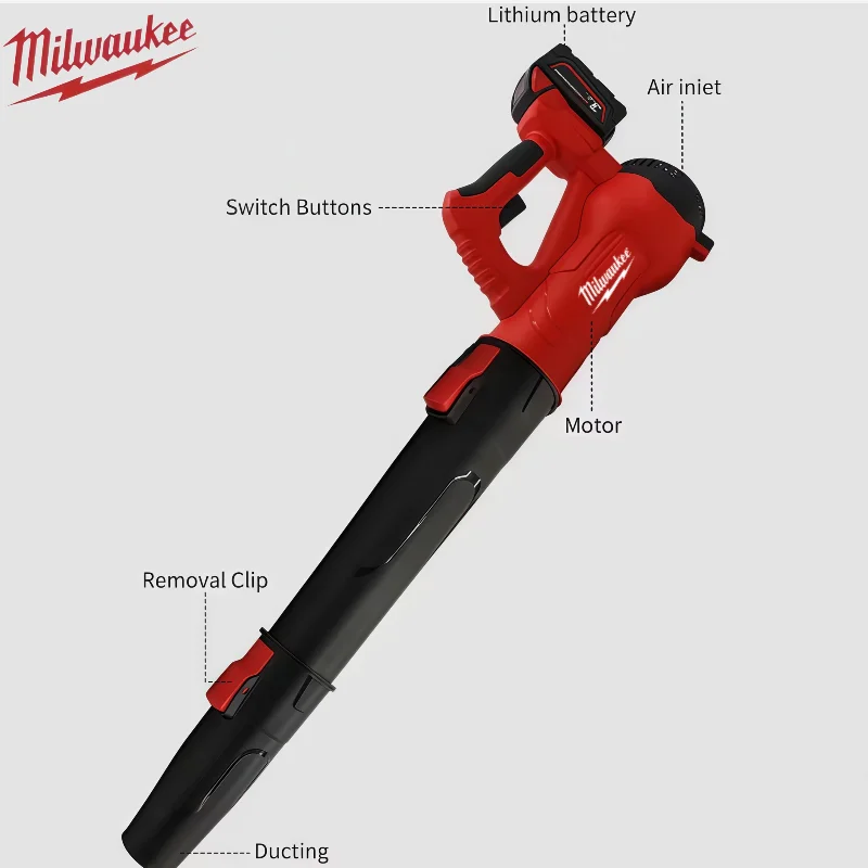 ميلووكي اللاسلكي كفاءة منفاخ أوراق الشجر 38000 دورة في الدقيقة منفاخ الهواء النظيف فرش يده توربو منفاخ أداة السلطة بطارية 18 فولت #6