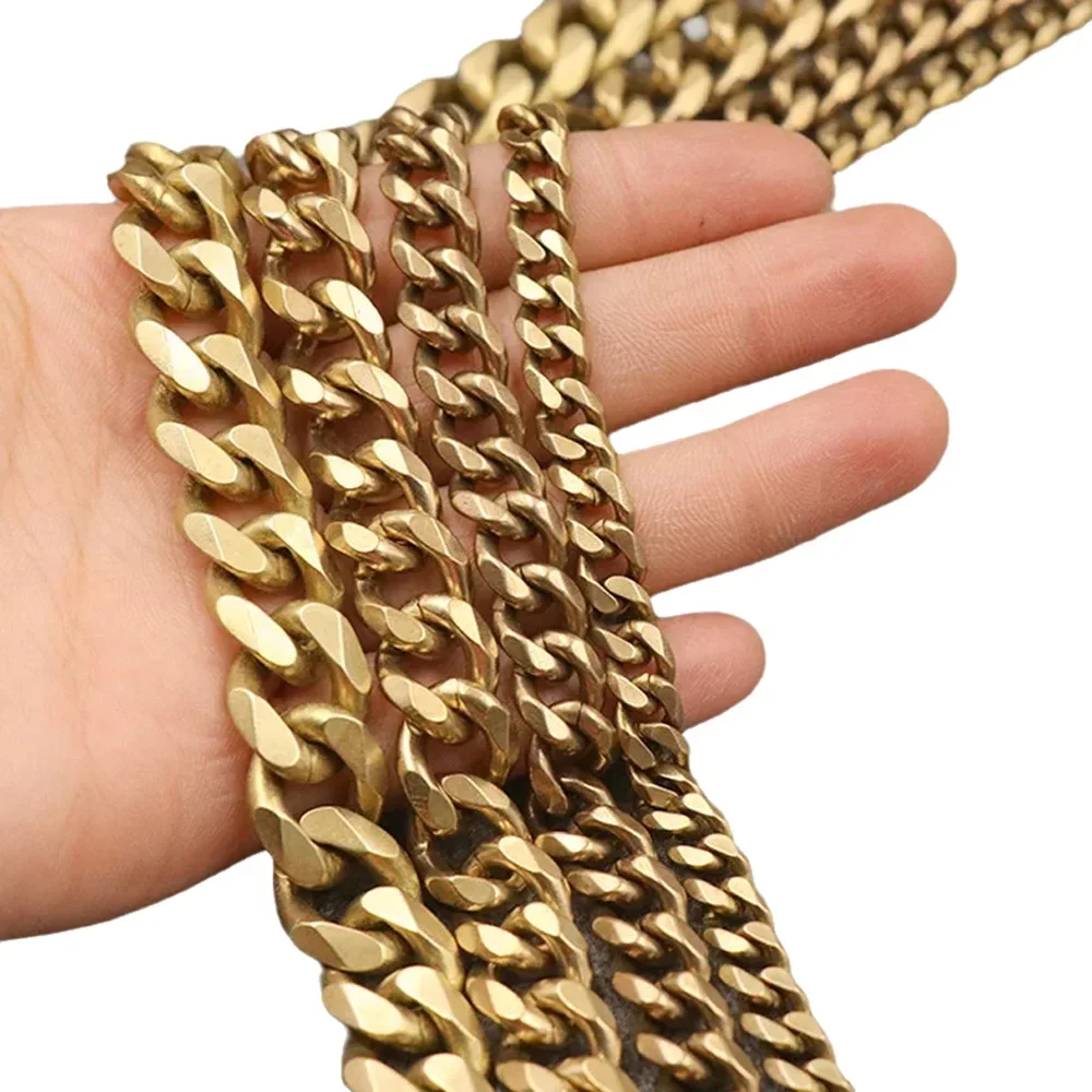 Solid Brass DIY Key connector Men Belt Pants KeychainTrousers Jeans Wallet Chain Metal Bag Chain Leather Crafts Accessories