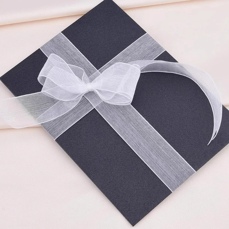 12/15/20/25/40/50mm 화이트 Organza 쉬폰 리본 활 DIY 의류 액세서리 용품 웨딩 파티 장식 선물 포장