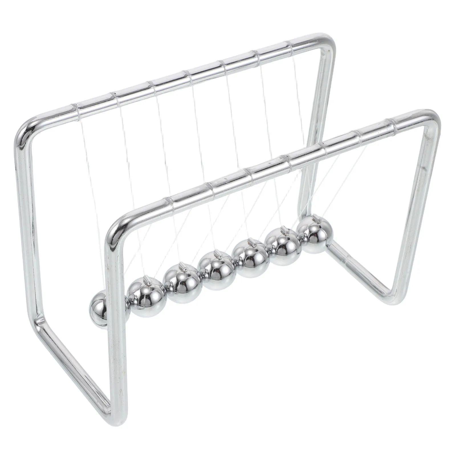 

Newton Balance Pendulum 7 Metal Balls Desktop Kinetic Sculpture Science Office Decor Swinging Balls Physics Gadget